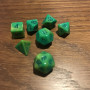 Mini Dice - Set 7 dés - Vert - Vert - Noir - MG Dice