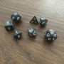 Mini Dice - Set 7 dés -  Marron - Wengé - Blanc - MG